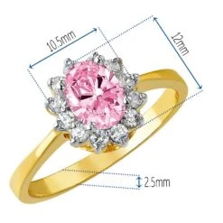 Pink Cluster Ring -Trudiamonds T2131 GC 1