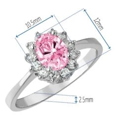 Pink Cluster Ring -Trudiamonds T2131 PC 1