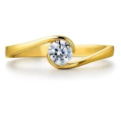0.5 Ct. Modern Solitaire Ring -Trudiamonds T2145 Angle 3