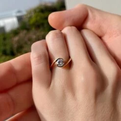 0.5 Ct. Modern Solitaire Ring -Trudiamonds T2145 PC 5