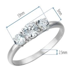 1 Ct. T.w. Trilogy Ring 17 1 Ct. T.w. Trilogy Ring -Trudiamonds T2150 PC 1