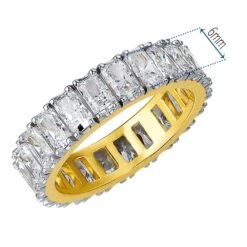 Radiant Cut Eternity Ring -Trudiamonds T2156 GC 1