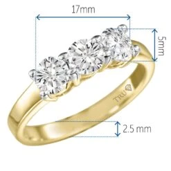 1.5 Ct. T.w. Trilogy Ring 16 1.5 Ct. T.w. Trilogy Ring -Trudiamonds T2204 GC 1