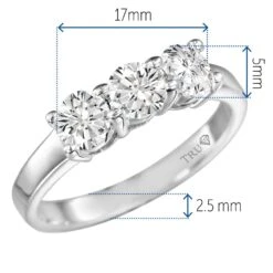 1.5 Ct. T.w. Trilogy Ring 17 1.5 Ct. T.w. Trilogy Ring -Trudiamonds T2204 PC 1