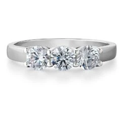 1.5 Ct. T.w. Trilogy Ring 15 1.5 Ct. T.w. Trilogy Ring -Trudiamonds T2204 PC 3