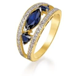 Tru-Sapphire Marquise Ring -Trudiamonds T2225 GC 2