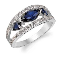 Tru-Sapphire Marquise Ring -Trudiamonds T2225 PC