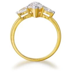 Marquise Cut Trilogy Ring -Trudiamonds T2266 GC 2