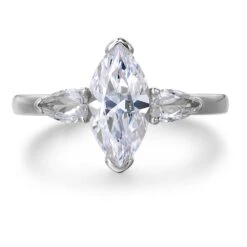 Marquise Cut Trilogy Ring -Trudiamonds T2266 PC 3
