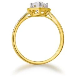 Marquise Cut Halo Ring -Trudiamonds T2267 GC 2