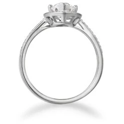 Marquise Cut Halo Ring -Trudiamonds T2267 PC 2