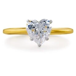 1 Ct. Heart Solitaire Ring -Trudiamonds T2271 GC 3