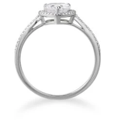 Delicate Halo Heart Ring -Trudiamonds T2275 PC 2