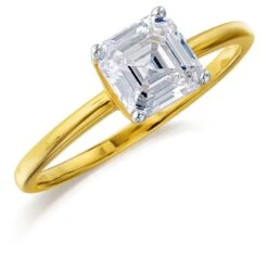 1 Ct. Asscher Cut Solitaire Ring