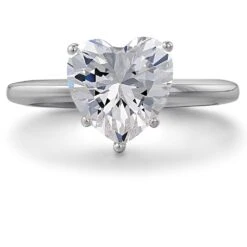 2.5 Ct. Heart Solitaire Ring -Trudiamonds T2280 PC 3