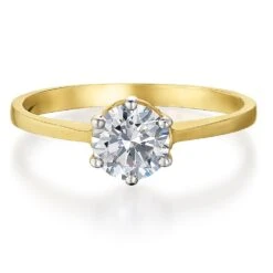1 Ct. Tulip Solitaire Ring -Trudiamonds T2379 GC 3