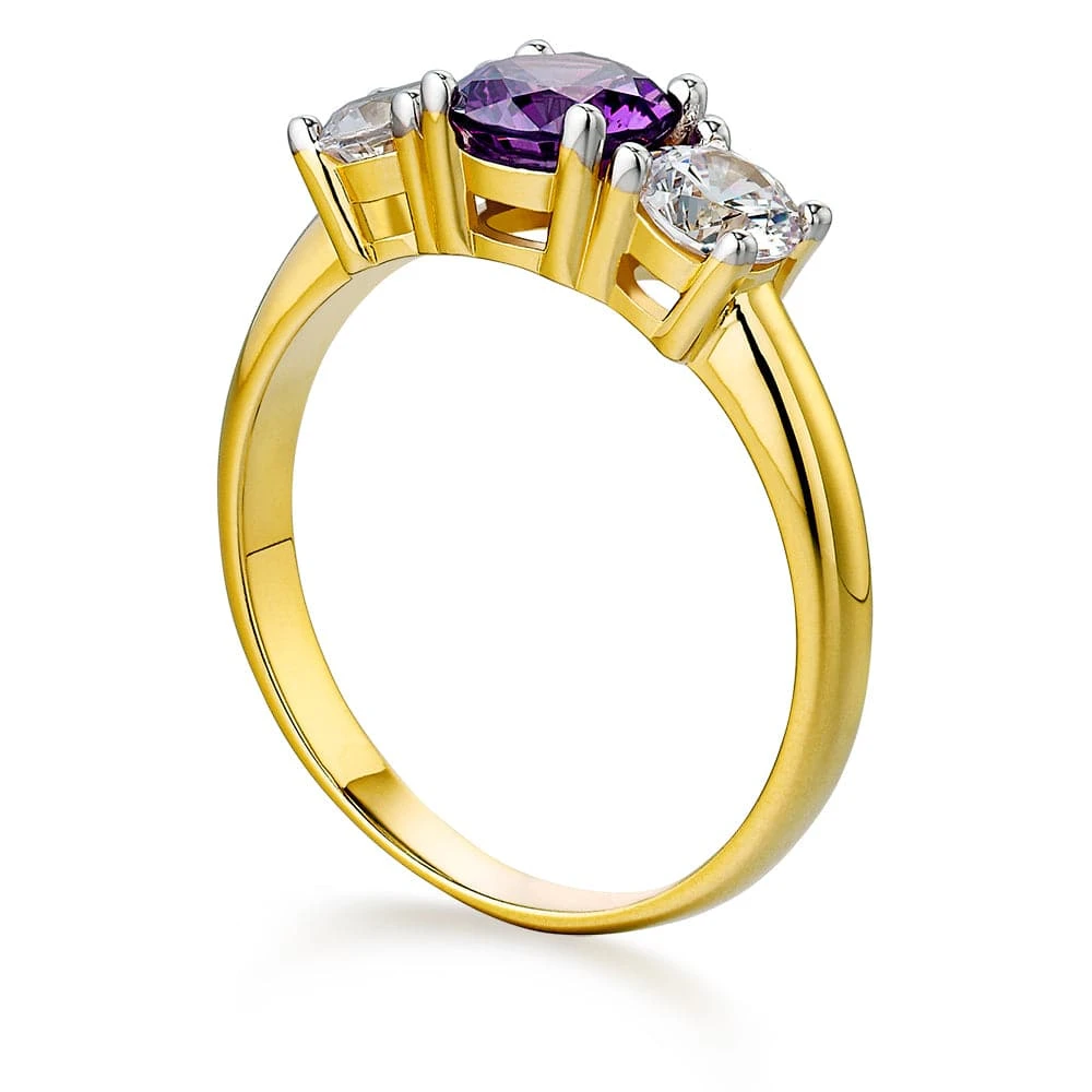 Tru-Amethyst Trilogy Ring 5 Tru-Amethyst Trilogy Ring - Image 3