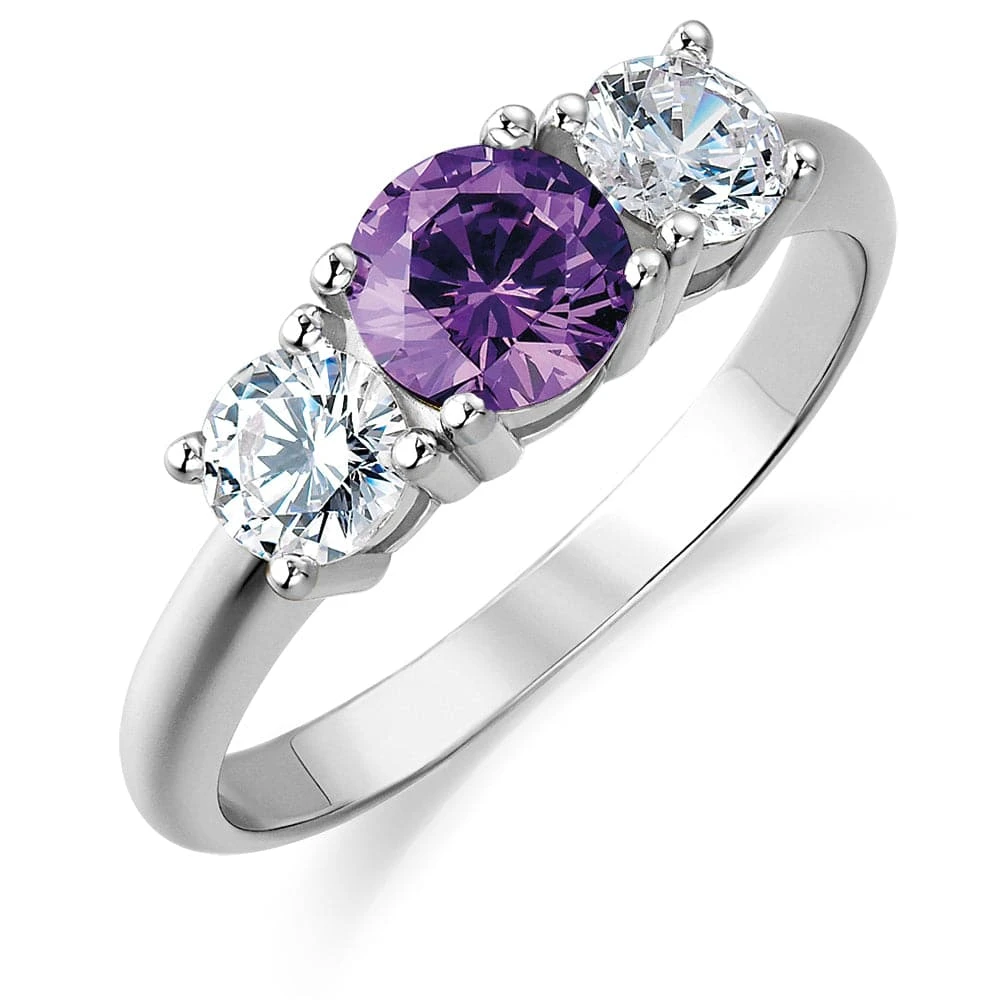 Tru-Amethyst Trilogy Ring 4 Tru-Amethyst Trilogy Ring - Image 2