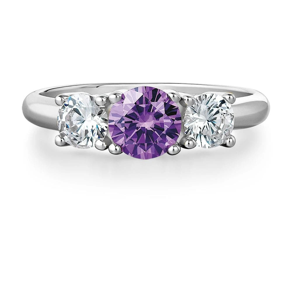 Tru-Amethyst Trilogy Ring 8 Tru-Amethyst Trilogy Ring - Image 6