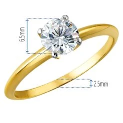 1 Ct. Classic 4-Claw Solitaire Ring -Trudiamonds T2530 GC 1