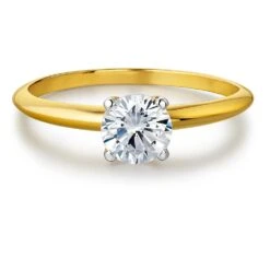 1 Ct. Classic 4-Claw Solitaire Ring -Trudiamonds T2530 GC 3