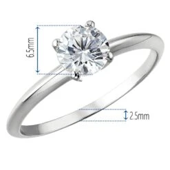 1 Ct. Classic 4-Claw Solitaire Ring -Trudiamonds T2530 PC 1