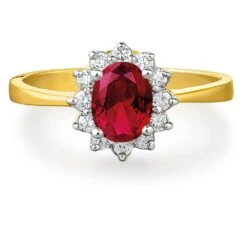 Tru-Ruby Cluster Ring -Trudiamonds T2538 GC 3