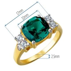 Tru-Emerald Perfection Ring -Trudiamonds T2618 GC 1
