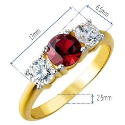 Tru-Ruby Trilogy Ring -Trudiamonds T2661 GC 1
