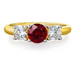 Tru-Ruby Trilogy Ring -Trudiamonds T2661 GC 3