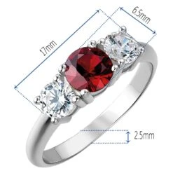 Tru-Ruby Trilogy Ring -Trudiamonds T2661 PC 1