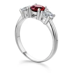 Tru-Ruby Trilogy Ring -Trudiamonds T2661 PC 2