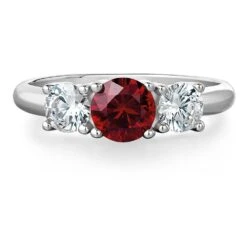 Tru-Ruby Trilogy Ring -Trudiamonds T2661 PC 3