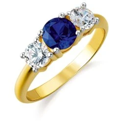 Tru-Sapphire Trilogy Ring
