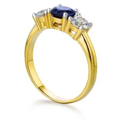 Tru-Sapphire Trilogy Ring -Trudiamonds T2663 GC 2