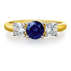 Tru-Sapphire Trilogy Ring -Trudiamonds T2663 GC 3