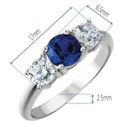 Tru-Sapphire Trilogy Ring -Trudiamonds T2663 PC 1