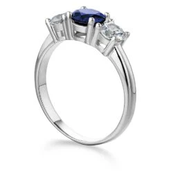 Tru-Sapphire Trilogy Ring -Trudiamonds T2663 PC 2