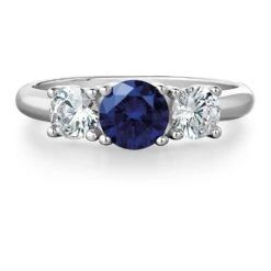 Tru-Sapphire Trilogy Ring -Trudiamonds T2663 PC 3
