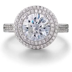 Double Halo Ring -Trudiamonds T2774 PC 3