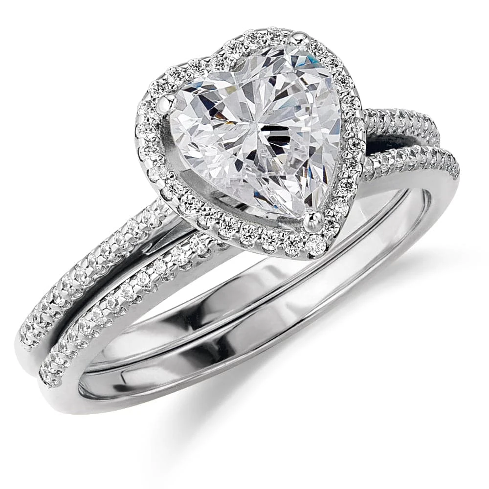 Halo Heart Ring Set 5 Halo Heart Ring Set - Image 3