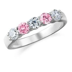 Pink Quintet Ring -Trudiamonds T2860 PC