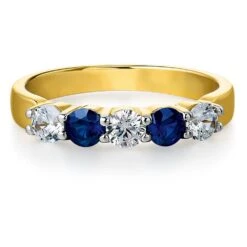 Tru-Sapphire Quintet Ring -Trudiamonds T2861 GC 3