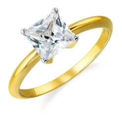 2 Ct. Princess Cut Solitaire Ring