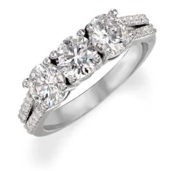 Classic Trilogy Ring -Trudiamonds T2885 PC