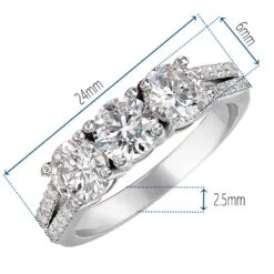 Classic Trilogy Ring -Trudiamonds T2885 PC 1