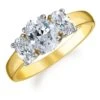 2.25 Ct. T.w. Oval Trilogy Ring