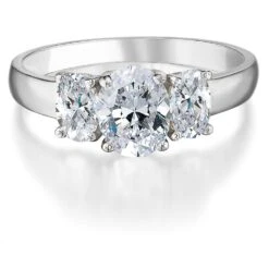 2.25 Ct. T.w. Oval Trilogy Ring -Trudiamonds T2893 PC 3