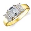 6 Ct. T.w. Emerald Cut Trilogy Ring