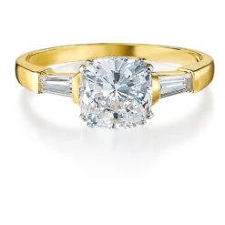 Cushion Cut Baguette Ring -Trudiamonds T2902 GC 3